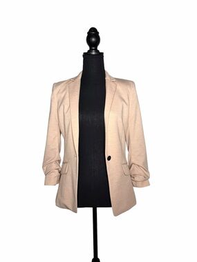 H&M Light Blush Pink Single-Button Blazer US Sz 4